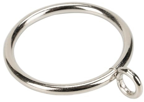 Curtain Rings with Eyelet for Curtain Rods 25mm Inner Diameter Metal Drapery Eyelet Curtain Rings 24 Pcs Silver TXZWJZ