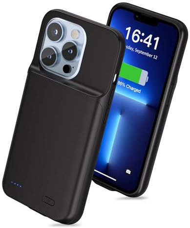 [7000mAh] Battery Case for iPhone 13 Pro,New Upgrade High Capacity Rechargeable Extended Battery Pack Charging Case, Protective Portable Smart Backup Charger Cover for iPhone 13 Pro(1 Pack)