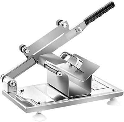 for Home or Commercial use,Stainless Steel Meat Manual Frozen, Meat Beef Mutton Roll Meat Food Slicer for Hot Pot Shabu Shabu