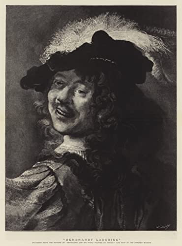HCOTZHPY Berühmt Leinwand Wandbild Kunstdruck Leinwand Malerei Poster Rembrandt lacht von rembrandt van rijn Leinwand Plakatfür Flurdekoration 60x90cm