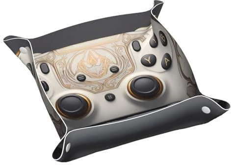YYHHAOFA Gaming-Controller-Muster, Leder, Aufbewahrungstablett, wasserdicht und leicht zu reinigen, für ordentliche Schlüssel, Uhr, Make-up und andere kleine Gegenstände. M