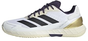 adidas Homme Defiant Speed 2 Tennis Shoes, FTWR White/Core Black/Aurora Plum, 43 1/3 EU