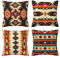 HOSTECCO Azteken-Kissenbezüge, 45 x 45 cm, 4 Stück, Southwestern Boho Tribal Kissenbezüge, ethnisch, geometrisch, gemustert, dekorative Kissenbezüge für Sofa, Couch, Büro, Auto