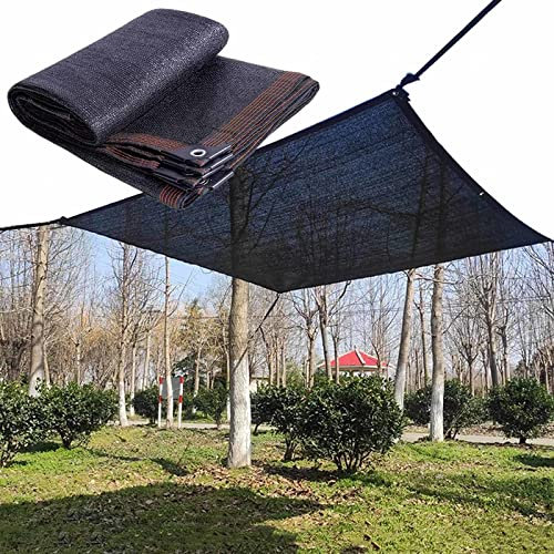 Rete parasole nera per giardino, 85% resistente ai raggi UV/traspirante, tessuto ombreggiante per esterni, con design a vela ombreggiante, 2,5 x 8 m