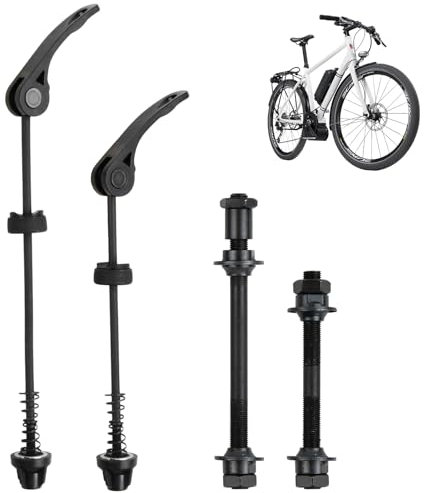Husalsea 1 Pair Bike Axle Replacement, Quick Release Bike Wheel Nuts, Bicycle Parts, Bike Parts, Quick Release Skewer