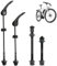 Husalsea 1 Paia Supporto Perno Passante, Sistema di Fissaggio per Ruota Posteriore, Perno Sgancio Rapido Bici, Perno Ruota Anteriore Bici, Kit di Conversione Bici per la Ruota Posteriore