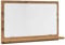 vidaXL Badspiegel, Wandspiegel mit Ablage, Spiegel Wandmontage für Badezimmer, Hängespiegel Badezimmerspiegel, Artisan-Eiche Holzwerkstoff