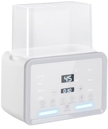 Sinbide Flaschenwärmer, Sterilisator für Fläschchen, 7-in-1, Schnellwärmer für Babynahrung und Auftauen, Erwärmung, ohne BPA, mit Display L