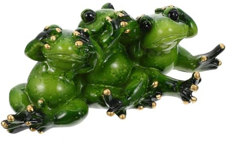 JOINPAYA DREI-No-Frosch-Ornamente Kerl Dekorationen Heimdekoration Reptiliendekor Zwerge Gartendekoration Gartenteich -Froschdekoration Frosch Gartenverzierung Gartenfrösche Harz