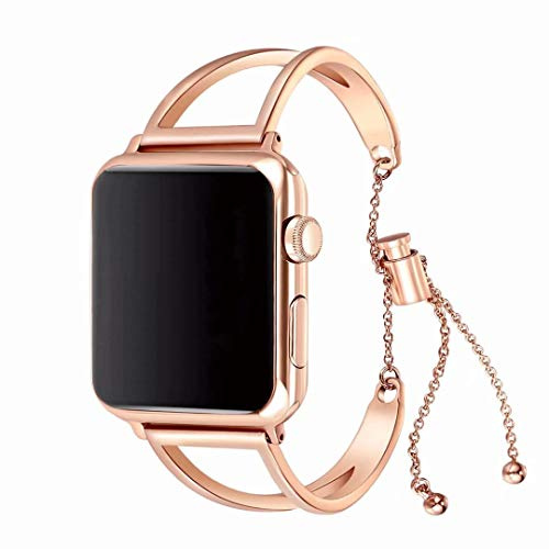 Métal Bracelet pour iWatch 38mm 40mm 41mm 42mm 44mm 45mm 46mm 49mm, Acier Inox Bracelet de Montre Paillette Remplacement Sangle Compatibles avec Apple Watch Séries Ultra/SE/11/10/9/8/7/6/5/4/3/2/1