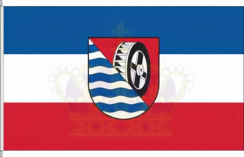 KÖNIGSBANNER Zertifizierte Flagge Fahne Malente - OH 60 x 90cm - Hissflagge doppelt gesäumt mit Karabinerhaken aus deutscher Flaggen-Manufaktur