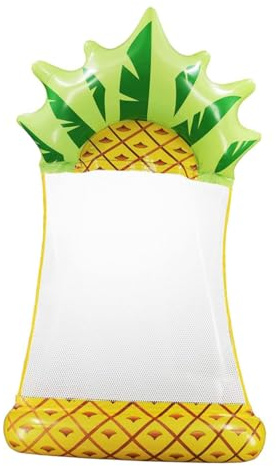 NAMOARLY Aufblasbare Pool Luftmatratze Ananas Motiv Schwimmmatte PVC Schwimmbad Zubehör Leicht Tragbar Erwachsene Wasserspielzeug Sommer Pool Float