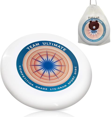 175g Outdoor-Wettkampf-Frisbee, Ultimate-Scheibe, drehbares Profi-Modell, Bio-Ultimate-Scheibe für Outdoor-Funsport, geeignet für Gelegenheitsspieler und Profis ( Aufbewahrungstasche) (Rot und blau)