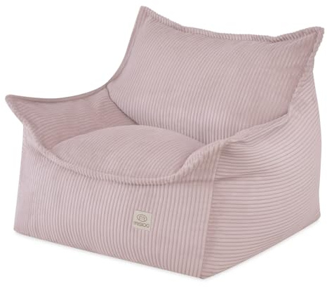 MISIOO Poltrona Roya Cord - Poltrona per camera dei bambini - Pouf morbido per bambini - Poltrona da terra - In velluto a coste di qualità superiore Oeko-Tex - 80 x 73 x 58 cm