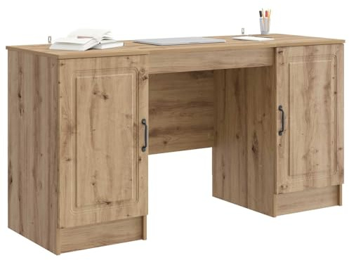 vidaXL Schreibtisch Artisan-Eiche 142,5 x 50 x 75 cm Holzwerkstoff, Wohnzimmer-Set, rechteckig, modernes Design, viel Stauraum, langlebige Möbel, vielseitige Sitzgelegenheit