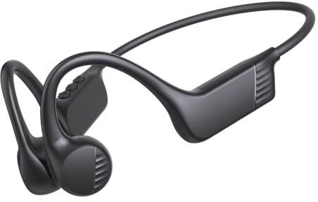 Écouteurs à Conduction Osseuse Bluetooth 6.0, IPX6 Casque Osseux Sans Fil | Casque Conduction Osseuse Oreille Ouverte avec Mic,Open ear Ecouteurs Sport pour Course à Pied, Cyclisme et Fitness