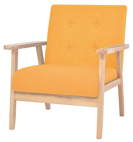 vidaXL Sessel Stoff Gelb Relaxsessel Armsessel Polstersessel Lehnstuhl Stuhl