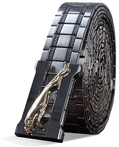 Herren Edelstahl Selbstverteidigung Gürtel,Fitness Taille Kette,Metall Persönlichkeit Jugend Verlängerung Outdoor-Selbstverteidigung Gürtel,115Cm