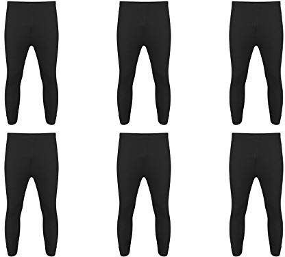 6 x Mens Thermal Long Johns Top Bottom Underwear Trousers T Shirt Set S M L XL