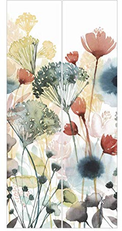 Bilderwelten Schiebegardinen Set Wildblumen im Sommer I 2 Flächenvorhänge je 250x60cm