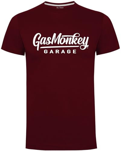 Gas Monkey Garage T-Shirt Large Script Logo Red-XL