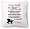 Farbwuselei Kissen mit Spruch Meine Tochter vergiss Niemals Du bist mutiger als du glaubst In Liebe Mama Kissenhülle Inlay Kissenbezug Geschenk PINK