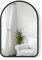 UMBRA Hub Wandspiegel, Gewölbter Spiegel für Diele, Badezimmer, Wohnzimmer und Mehr, Schwarz, 61x91 cm