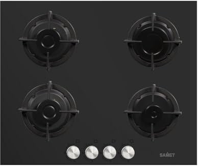 Piano cottura in vetro 4 fuochi Venere 60 nero Samet