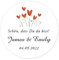 48 Stück personalisiert Aquarell Blumen Hochzeitssticker - Schön, dass Du da bist! Aufkleber - 4 cm Runde Papieraufkleber Etiketten für Hochzeit,Gastgeschenk,Tischdeko,Flaschen,Tüten - Rd 108-006