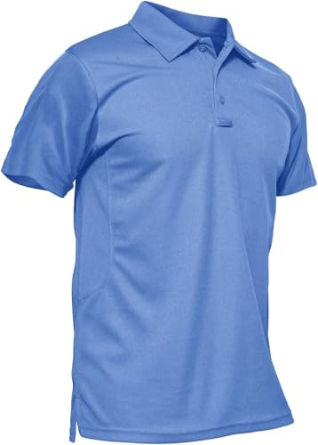 KEFITEVD Men's Polo Shirts Breathable Quick Dry Golf Short Sleeve Work Tops