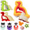 Crethink Sandwich Cutters and Sealers for Children - 5 Pieces - Dinosaur Sandwich Sealers and Mouse Star Airplane Stainless Steel Vegetable Cutters for Kids Boys & Girls