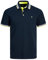Jack & Jones Men's Jjepaulos Polo Ss Noos Polo Shirt, Dark Navy/Detail: Neon, XL