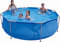 SIQUA Piscina Desmontable Redonda 4383L con Estructura de Acero, 3 x 0,76 m con, Montaje Rápido, Material Duraplus Antipinchazos, Válvula Drenaje, Resistente al Sol
