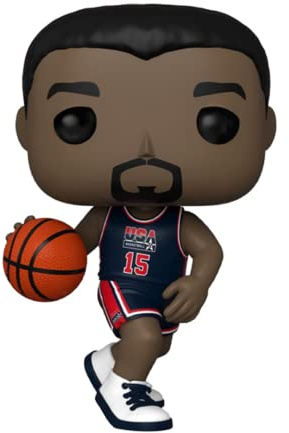 Funko Pop! Jumbo: USA Basketball - Magic Johnson (1992 Team USA Navy Uni) (Special Edition) #125 Vinyl Figure (10), Blau