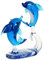 jojofuny Glas Delphin Figurine Kreative Desktop Deko Für Modernes Wohnzimmer Dekoratives Kristallglas Meerestier Ornament Als Für Freunde Und Familie