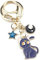 Ergugos Sailor Moon Schlüsselanhänger Cartoon Niedlich Magie Katze Schlüsselanhänger Pentagramm Tasche Handy Auto Schlüsselanhänger Männer Teenager Mädchen Katzenliebhaber, violett, Mehrfarbig