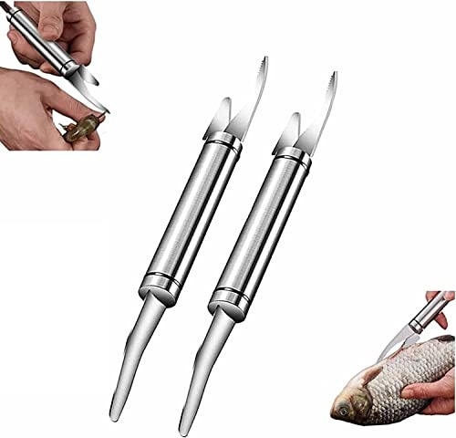 Couteau à maw multifonction 5 en 1 en acier inoxydable pour crevettes, éplucheur de crevettes, écailles de poisson, rabot pour enlever les fils de crevettes, écailles de poisson, écaillage