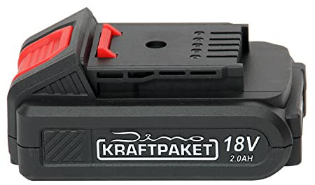 Dino KRAFTPAKET 18V Akku mit Ladestandanzeige passend zum Dino KRAFTPAKET 18 Volt-Akkusystem, 2 Ah, Solo: ohne Ladegerät 2.5A