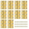 10 Pieces Mini Solid Brass Hinges,Cabinet Drawer Butt Hinges with Screws for Jewelry Chest, Wood Box,Handmade Crafts (1.5 Inch)
