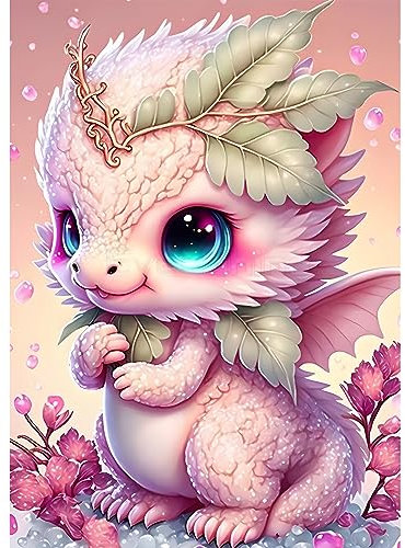 AIRDEA DIY Drache Diamond Painting Set Erwachsene Kinder, Traumland Diamant Painting Bilder 5D Zeichentrickfilm Diamant Kunst Drache Diamant Malerei Set Cross Stickerei Malerei Kits 30x40 cm