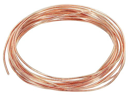 PATIKIL 16.4 Feet Solid Bare Copper Wire, 16 Gauge 99.9% Pure Copper Wire 1.6mm Soft Beading Wire Metal Plant Stem Ties for Jewelry Craft (5m)