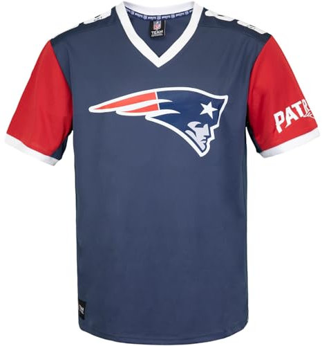 Fanatics Recovered NFL Team Color Block Jersey Trikot (XXL, New England Patriots)