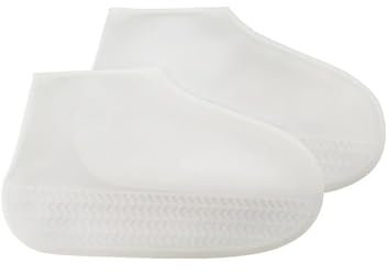 YOUNLEN Cubrezapatos Impermeables, Fundas de Silicona para Zapatos, Reutilizable Impermeable Antideslizante Silicona Cubrezapatos de Lluvia para Lluvia, Día de Nieve, Caminos Fangosos(Transparente M)