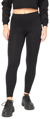 Bellivalini Damen Thermo Leggings Gefüttert für Winter Warme Apre Ski BLV50-320 (Schwarz, M)