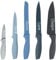 MasterChef Knife Set of 5 Kitchen Knives for Cooking (Paring, Utility, Bread, Carving & Chef Knives), Professional Sharp Stainless Steel, Non Stick Blades & Soft Touch Handles, Nordic, 5 Piece