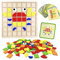NOZVYCI Tangram Kinder, 120pcs Mosaik-Puzzle Montessori Spielzeug ab 3 4 5 6 Jahre Lernspiele Kinder Holzpuzzles mit Holz klötzen Geschenke für Jungen und Mädchen 3+