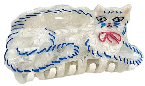 Grande pince à cheveux avec motif poisson pour chaton