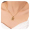 HAYOUWAY Bubble Letter Necklace Gold Kette Mit Buchstaben Anhänger Halskette Damen Balloon Initial Namenskette, R