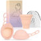 BIBRAD Menstruationsscheibe mit Lasche zur Einfachen Entfernung, Anti Spill Zone und Extra Kapazität – 2 Menstrual Disc Größe L, Sterilisator für Periodenscheibe, Lagertasche und Handbuch (L-L DISC)