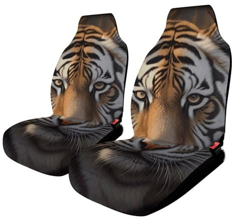 WYUSPGK Universeller Autositzbezug, Tiger-Druck, Fahrzeugsitzbezug, Auto-Sitzbezug, langlebiger Schutz, einfache Installation
